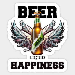 Beer Liquid Happiness Version 1 Sticker